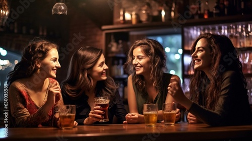 Bar with women drinking