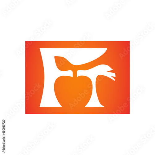 apple illustration, Fr logo, logo design, symbol, fruit logo
