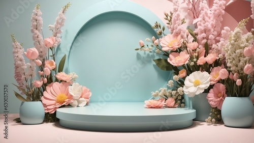 podium for product displayed
