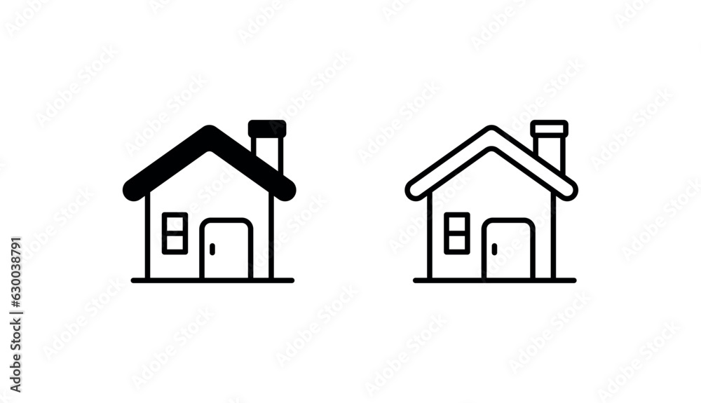 Home icon design with white background stock illustration