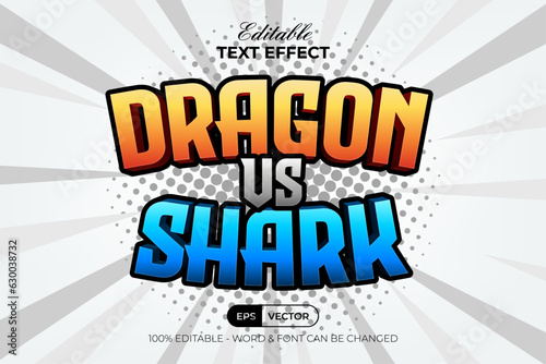 Comic game text effect style. Editable text effect.