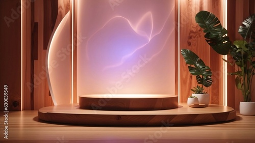 podium for product displayed