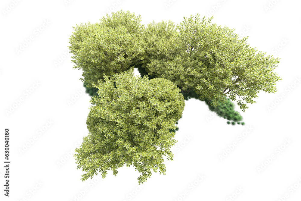 Green landscape isolated on transparent background. 3d rendering - illustration Green landscape isolated on transparent background. 3d rendering - illustration