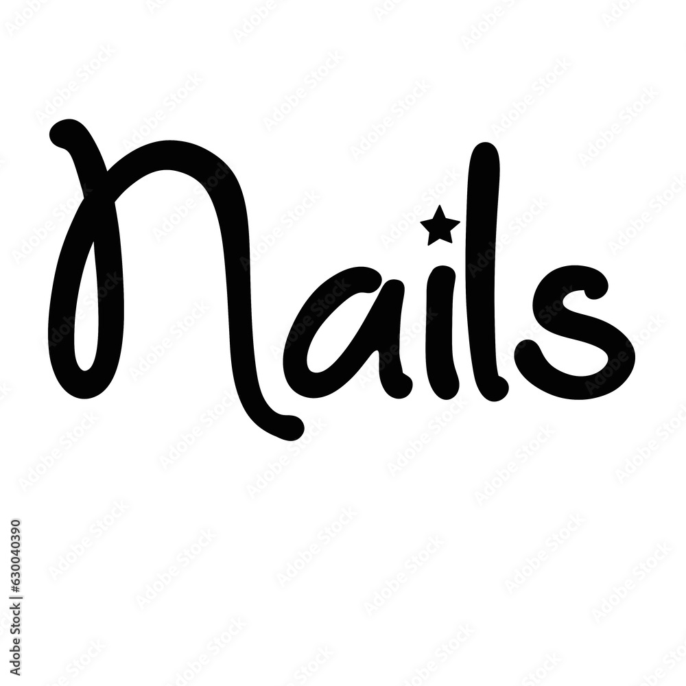 Fototapeta premium Nails Calligraphy