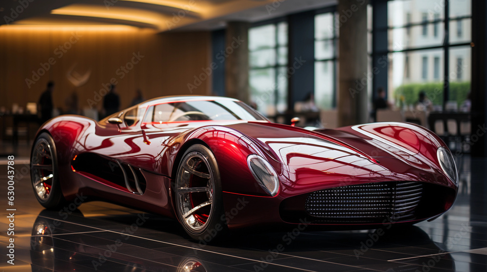 Naklejka premium IA Generativa. Concept Car Elegant Model TBK GT9 