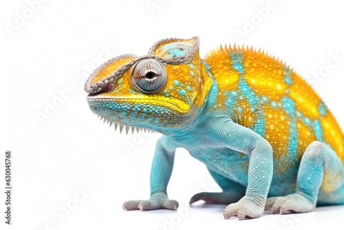 A close-up of a lizard on a white background
