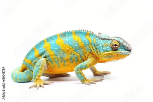 A colorful lizard perched on a white surface