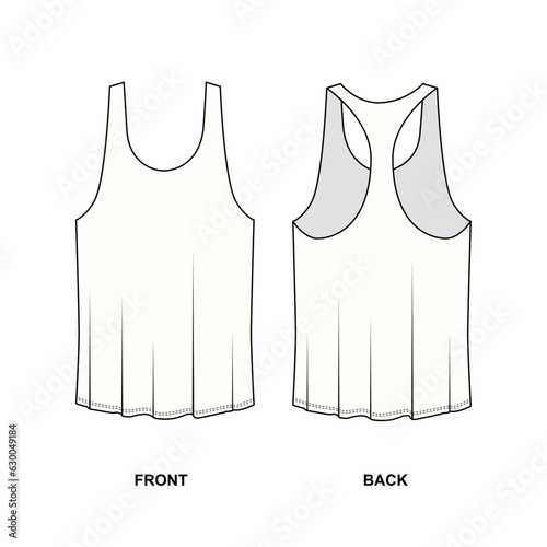 Drawing of free cut boxer shirts, vector. Sketch of sports jersey of white color. Oversize jersey template front and back view.