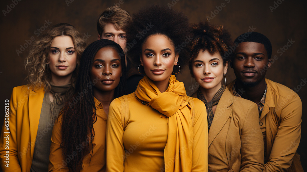 Multi Kulturelle Geschäftsleute in schicker Abend Garderobe Porträt, ai generativ Multi Kulturelle Geschäftsleute in schicker Abend Garderobe Porträt, ai generativ