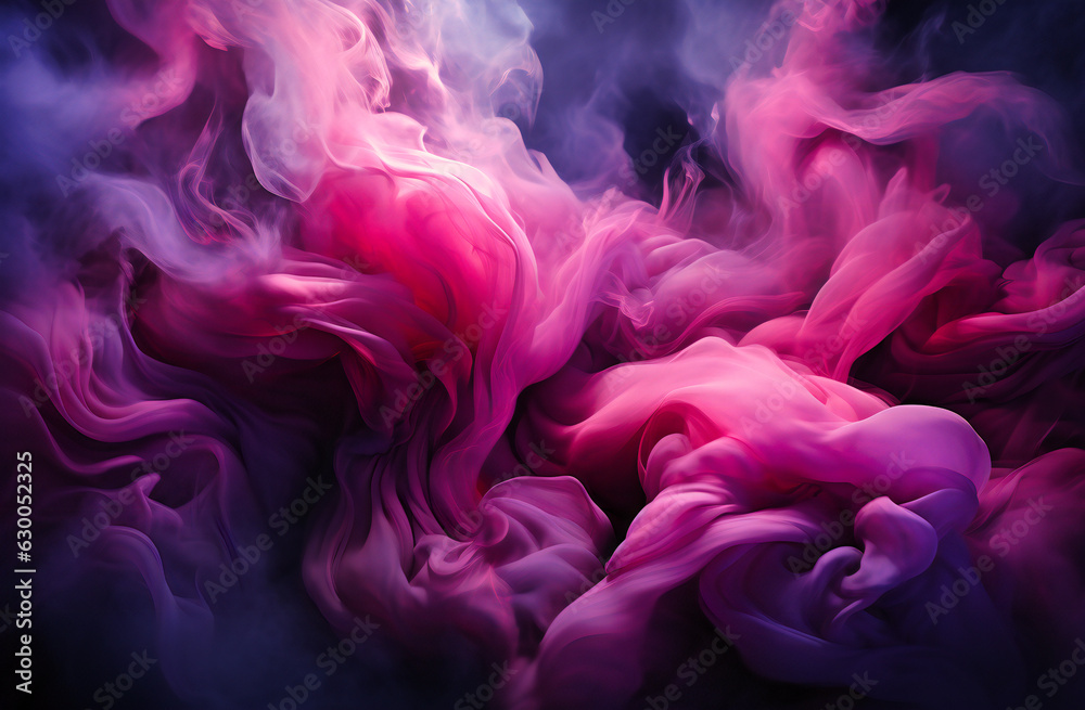 purple smoke, swirling on a black background