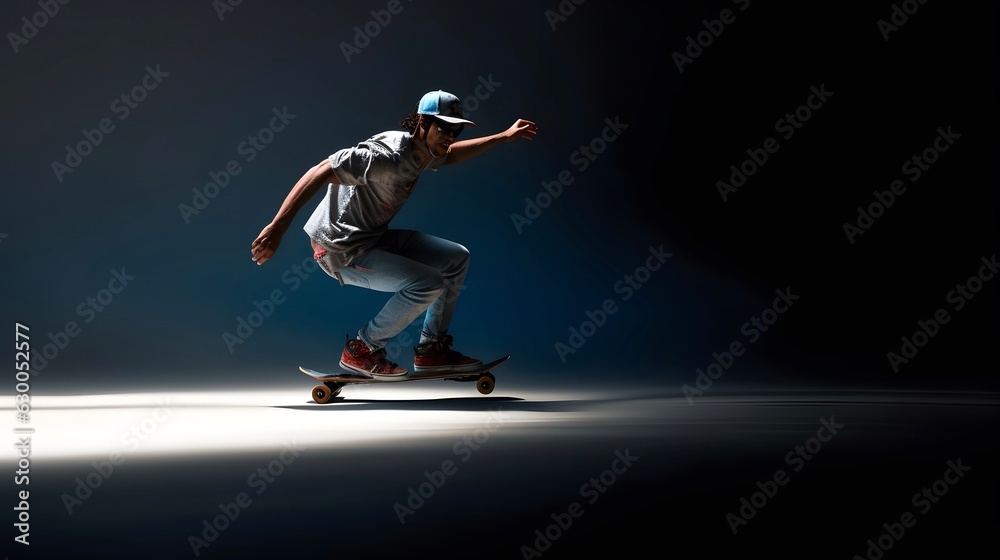 Fast moving skateboarder man skateboarding. Fast moving skateboarder man skateboarding.