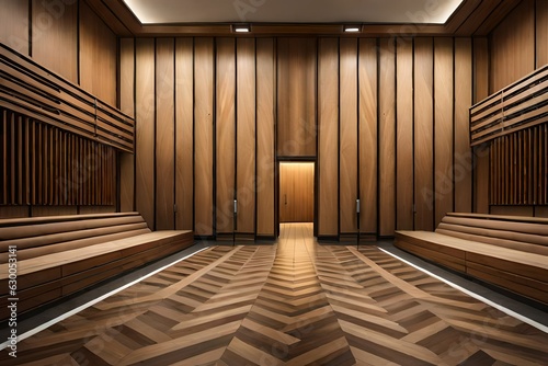 interior of a sauna