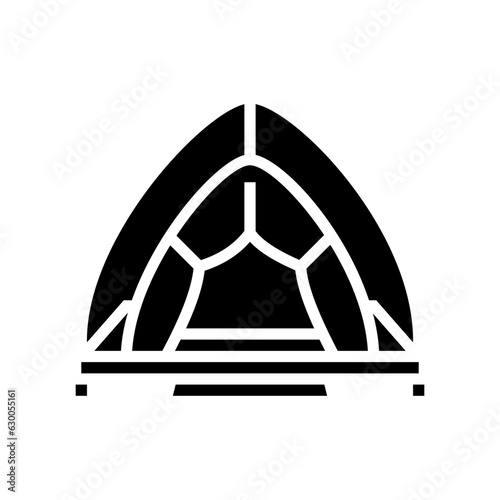 glamping tent comfort glyph icon vector. glamping tent comfort sign. isolated symbol illustration
