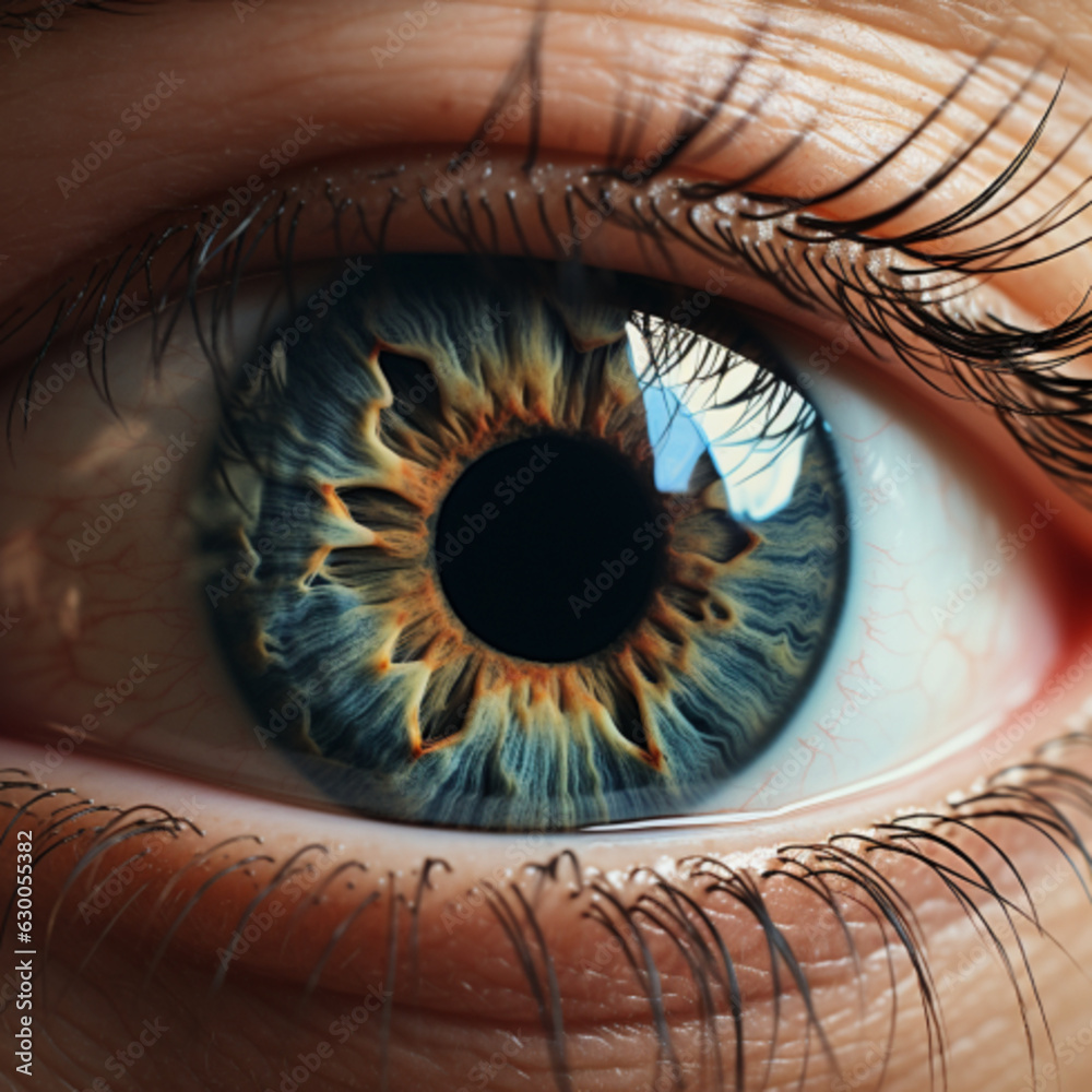 close up of eye, Generative Ai.