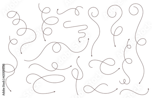 Decorative Monoline Arrows Swashes Swirls 