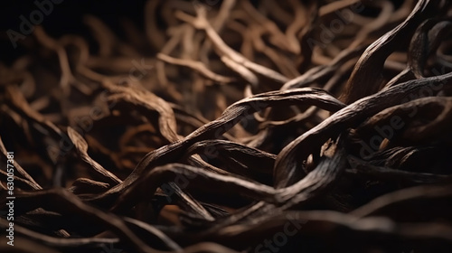 close up of roots created with generative ai