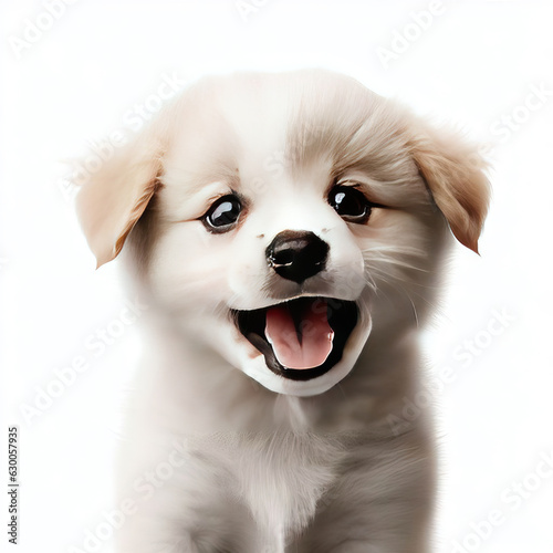 Irresistible Woof: Isolated Cute Dog, Generative AI © faical