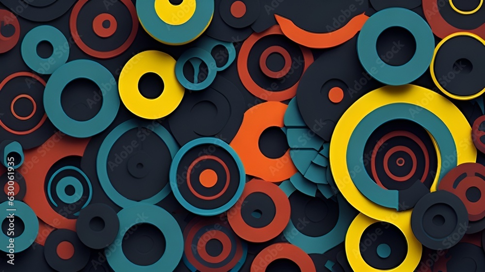 Fototapeta premium abstract background with circles AI generated