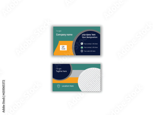 Modern creative business card template lay out.