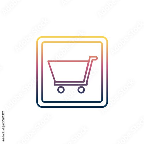 shopping cart sign icon