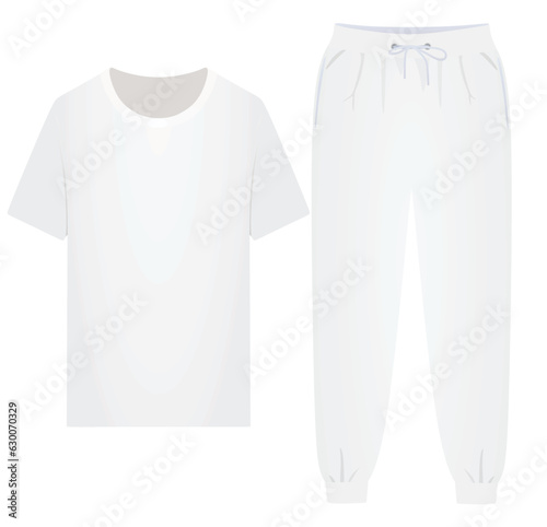 T shirt and bottom. vector