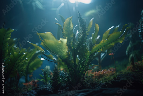 underwater scene with reef created with generative ai