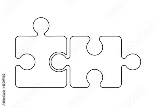 Puzzles continuous line art puzzle game. Metaphor of problem solving, solution, and strategy.