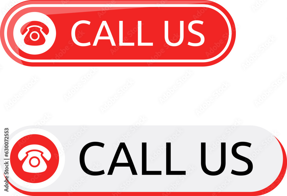 Call us button. Phone with call number. Contact button. Phone with call number. Icon for support or service. Call us button. Phone with call number. Contact button. Phone with call number. Icon for support or service.