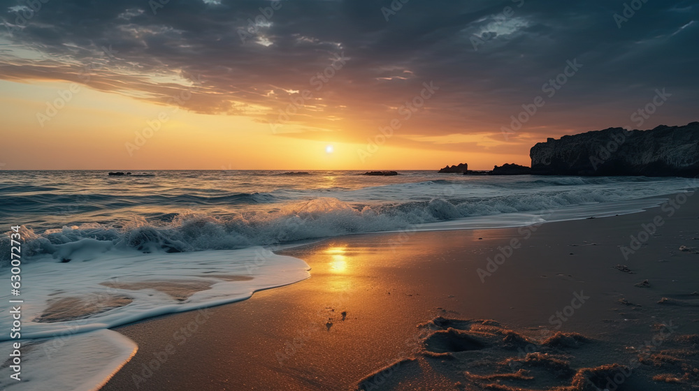 sunset over the sea created with generative ai sunset over the sea created with generative ai