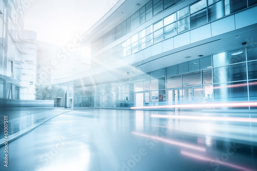 Photograph of an Hospital Background with blurry effects  healthcare concept advertisement