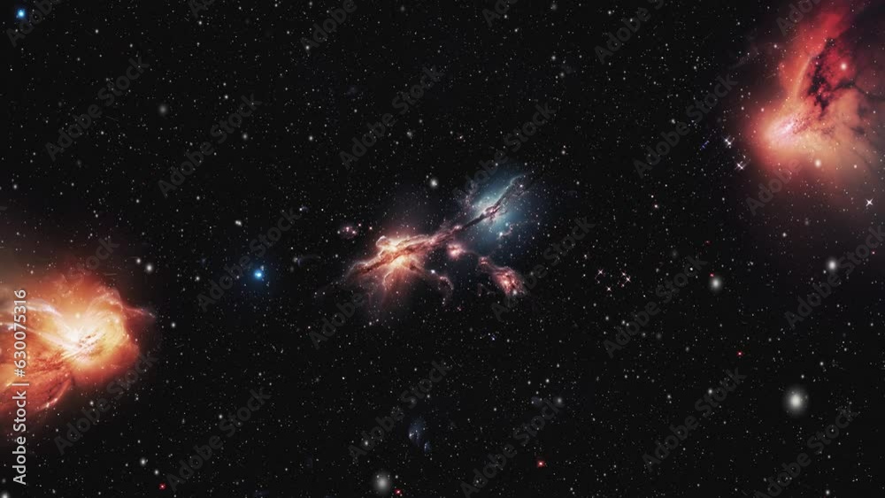 Flight into the abyss of space. Cosmic background with galaxies and stars. Flight into the abyss of space. Cosmic background with galaxies and stars.