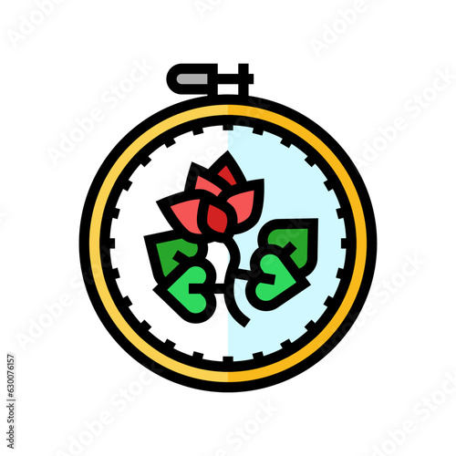 sampler embroidery hobby color icon vector. sampler embroidery hobby sign. isolated symbol illustration