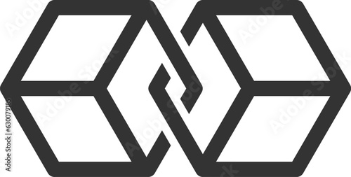 BlockChain Database icon illustration design