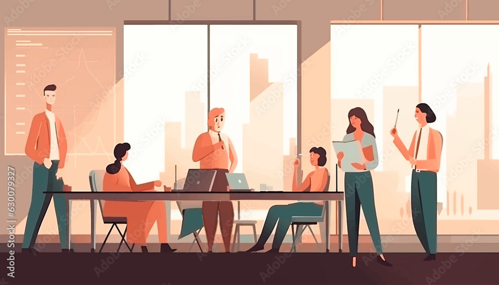 planner in the office. Vector illustration planner in the office. Vector illustration