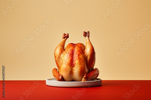 Thanksgiving and the Harvest Feast. Minimalistic Turkey