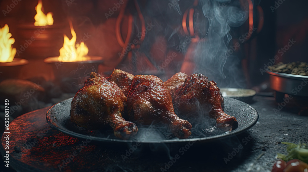 grilled chicken on the grill created with generative ai grilled chicken on the grill created with generative ai