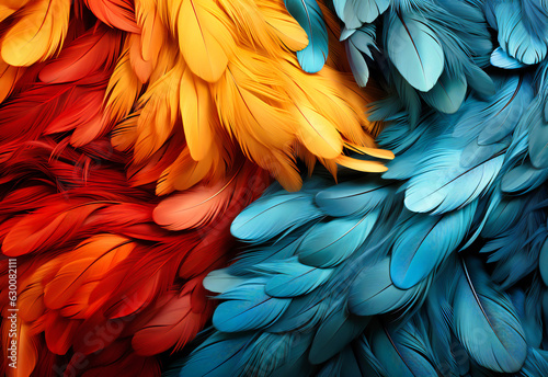 a beautiful blue and yellow feather wallpaper photo