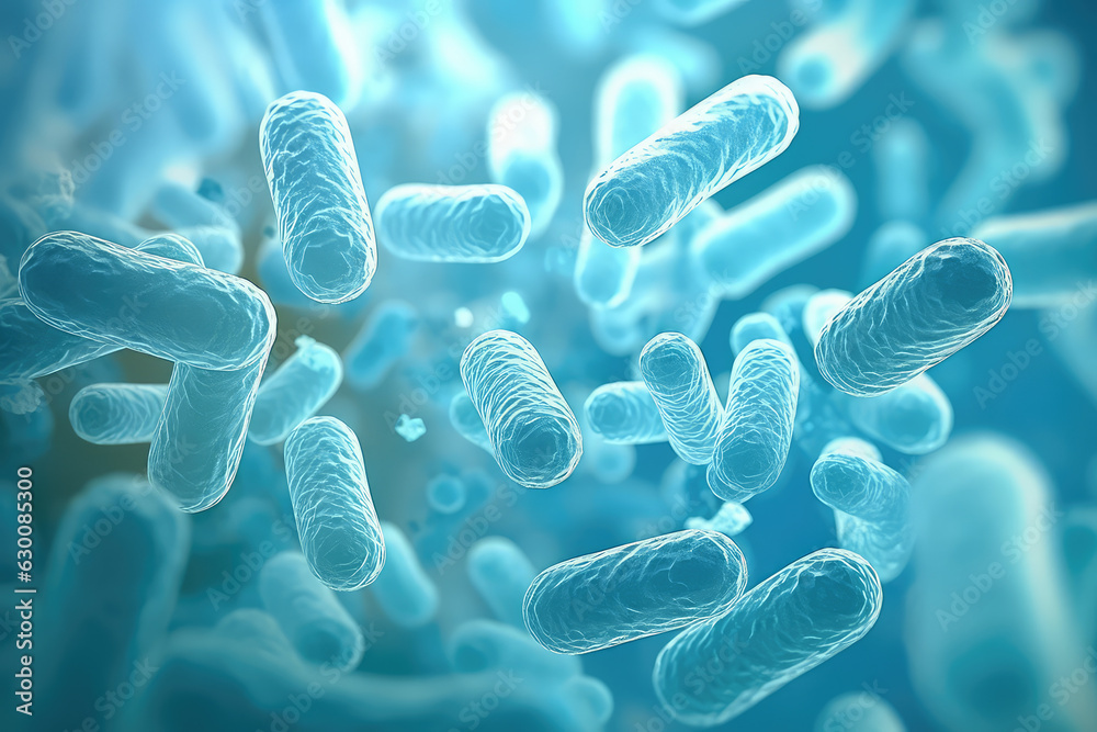 Lactic Acid Bacteria Genome Database. Light blue color. Microscope shot