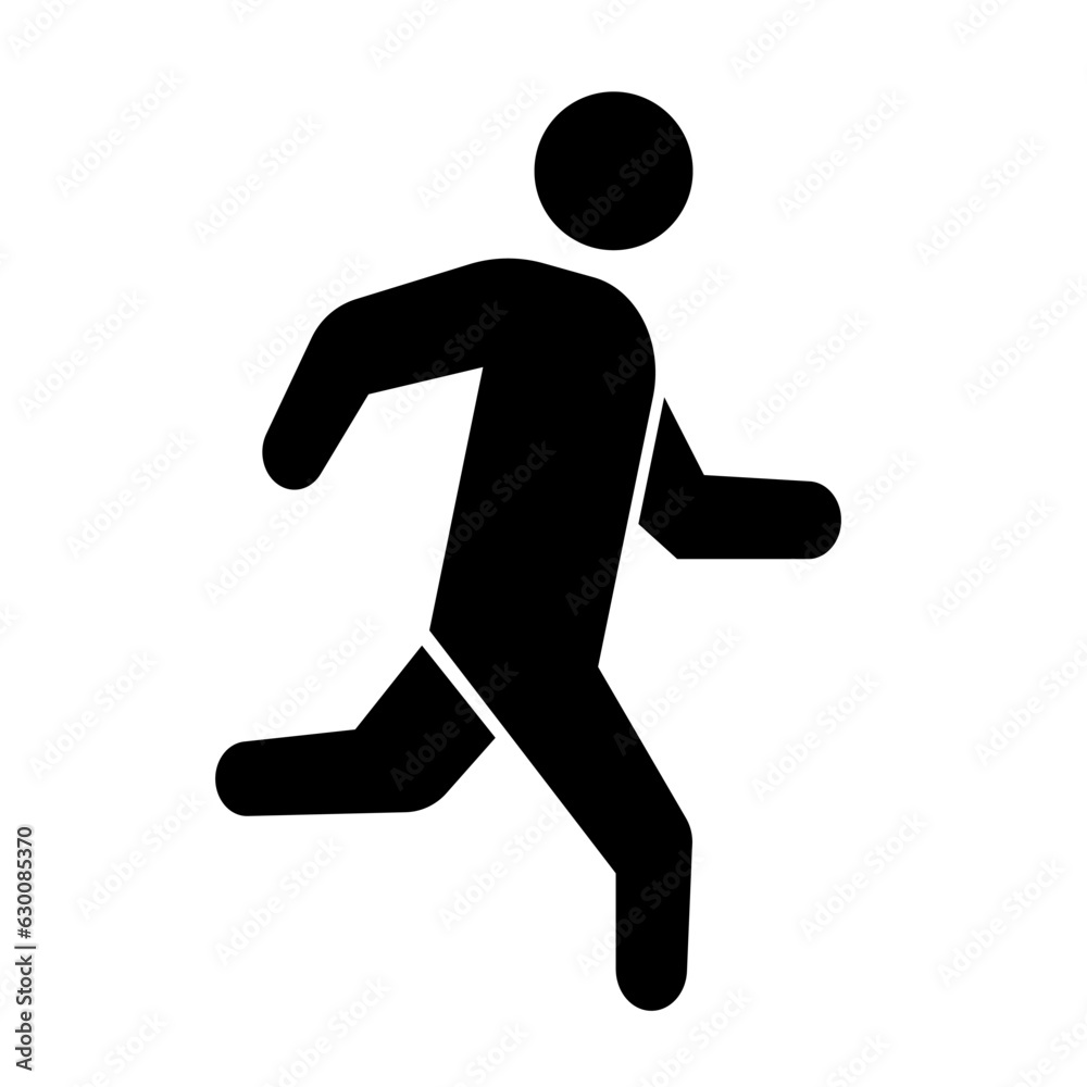 Running man vector icon. Fitness and sport symbol.