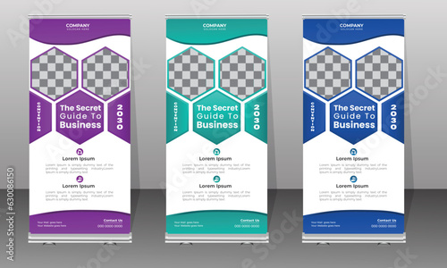 corporate roll up banner design or pull up banner design template