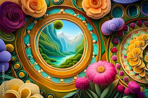 frame of flowers