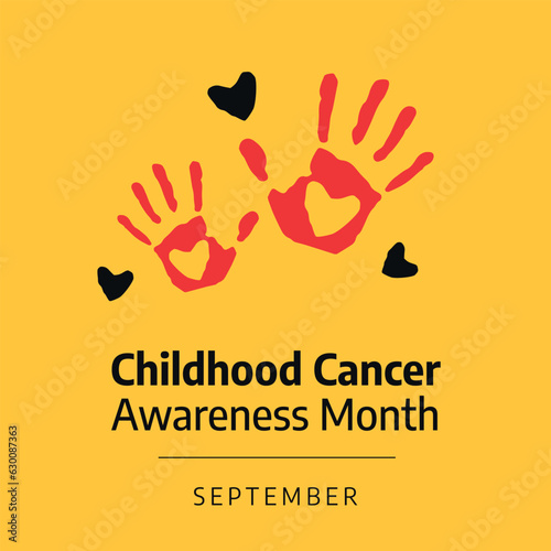 Childhood cancer awareness month design template good for celebration. yellow ribbon design. ribbon illustration. awareness design. flat vector. eps 10.
