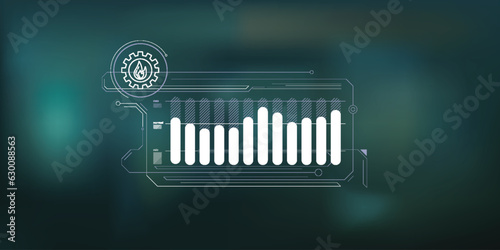 Infographics of production dynamics in the gas industry.