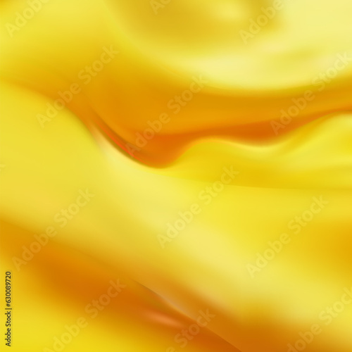 Yellow wrinkled fabric background, wall partition with elegant pattern. eps 10