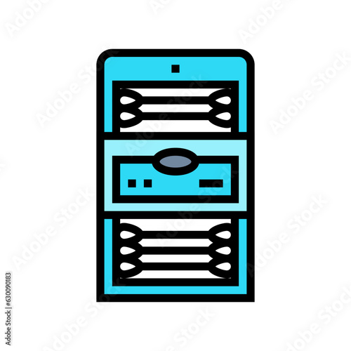 cotton swabs hygiene color icon vector. cotton swabs hygiene sign. isolated symbol illustration