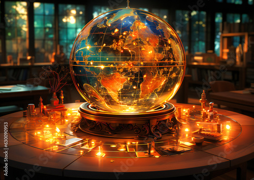 a globe that contains a dark network