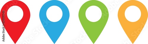 Location map icon set. Design can use for web and mobile app. PNG