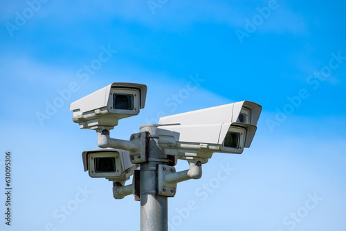 Security cameras are closed-circuit television (CCTV) cameras that transmit a video and audio signal to a wireless receiver through a radio band