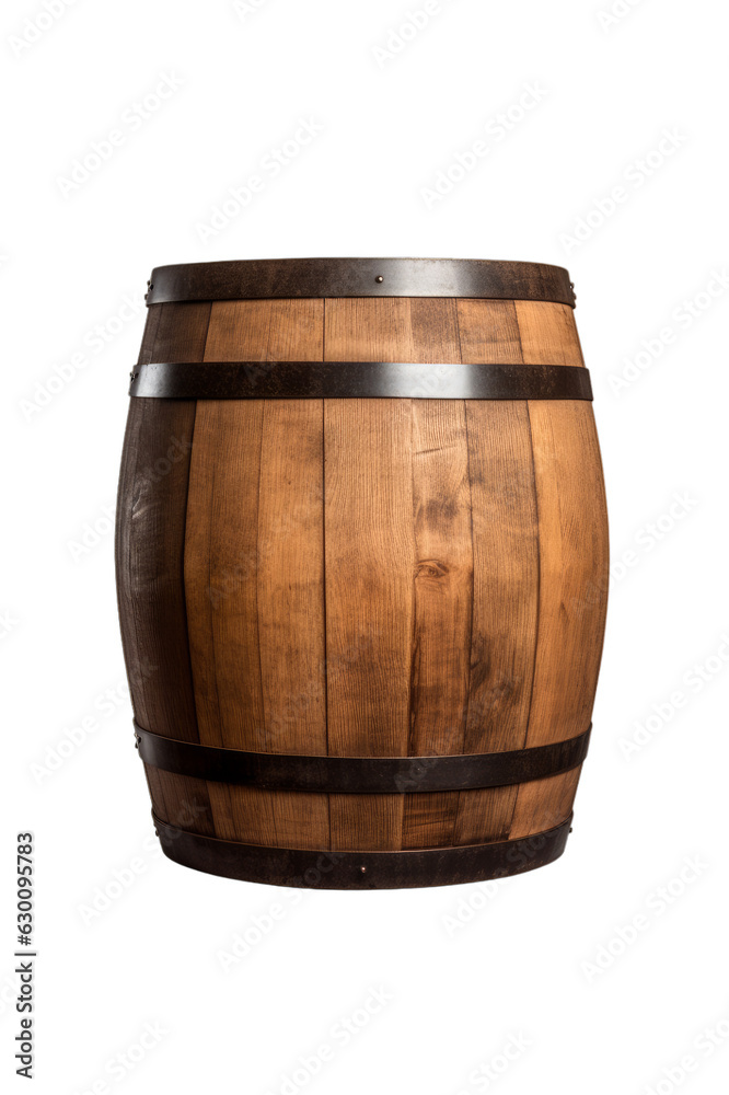 Old wooden oak barrel isolated on a transparent background Old wooden oak barrel isolated on a transparent background