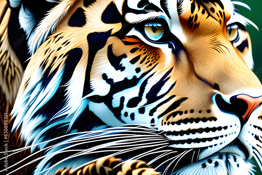 Tigers, Animals, Nature, Generative AI